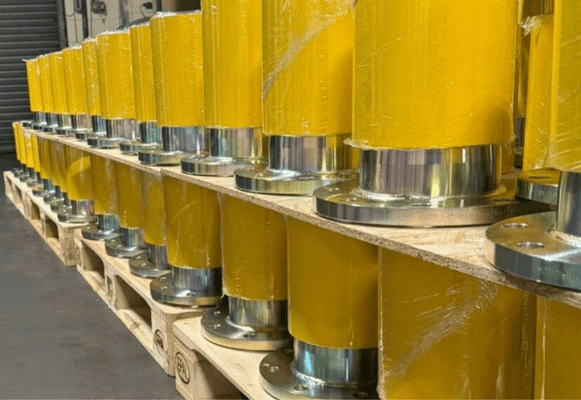 Image of rows of hose tails