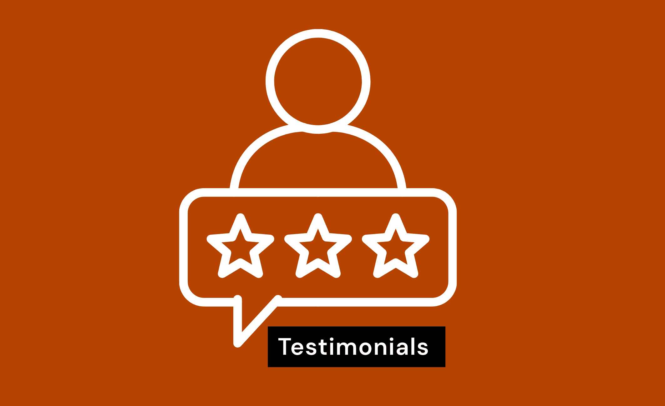 image of white icon on orange background 