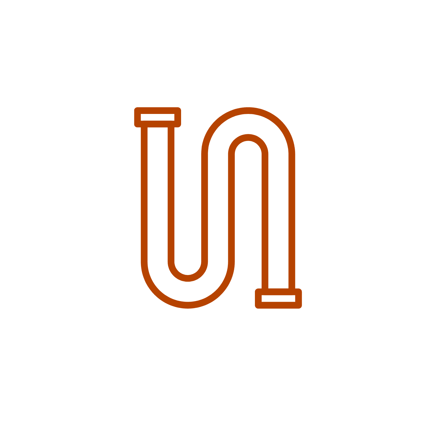 image of pipe icon in orange